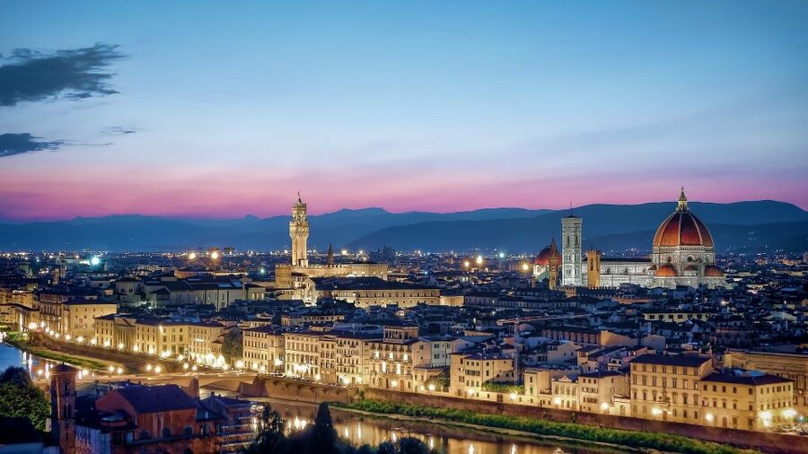 Florence by Night: 2-Hour Walking Tour - Duomo Square at night: the dome, the Baptistery, and the Loggia del Bigallo