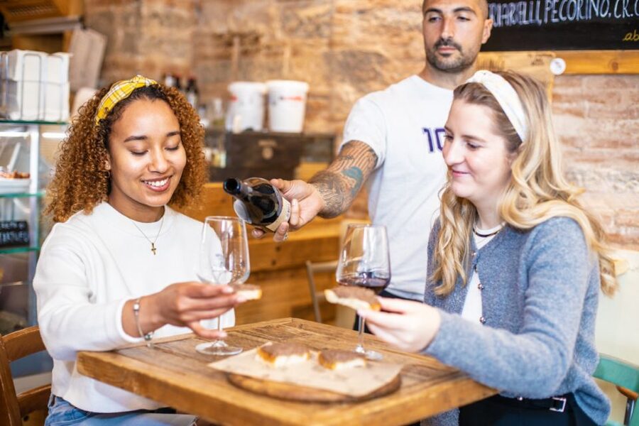 Florence: Grocery Market Food Tour and Tastings with a chef - Wine Shop Stop: Two Wines, Bruschetta or Crostoni Pairing