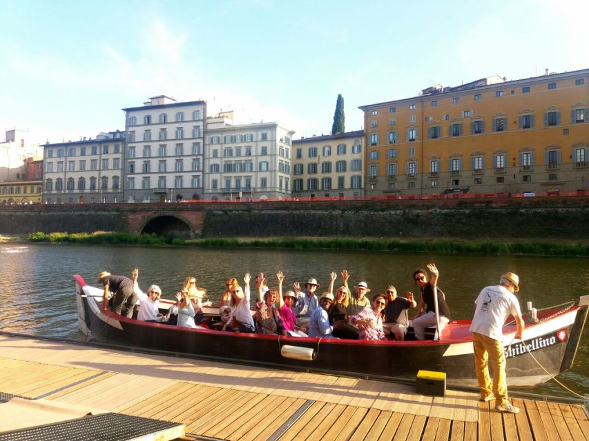 Florence: Guided Gondola Boat Tour with a Glass of Wine - Your 1-hour cruise route: Uffizi area, Vasari Corridor, Ponte Vecchio, and more