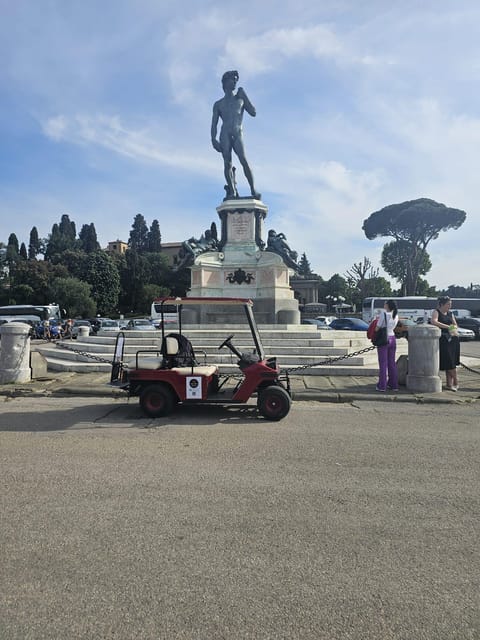 Florence: Michelangelo Hill Panoramic Tour with Food Tasting - Porta Romana start and why an electric golf cart is the smart move