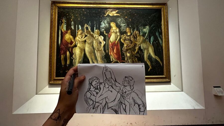 Florence : Painting and Wine - Your 2-hour plan: how the session usually moves