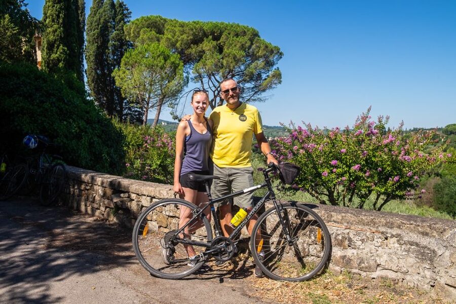 Florence: Tuscany Bike Tour with Wine & Olive Oil - San Miniato al Monte, one of Florence’s best photo viewpoints on the way back