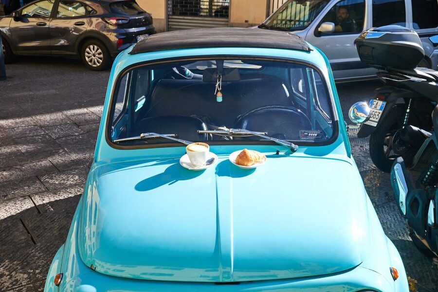 Florence: Vintage Fiat 500 Tour with Wine Tasting at Winery - The best photo stop: San Miniato al Monte and Florence from above