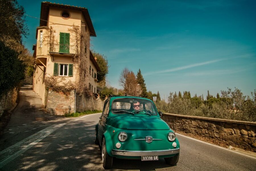 Florence Wine Tasting and Tuscan Lunch in a Vintage Fiat 500 - Meeting at 500 Touring Club, then getting your bearings fast