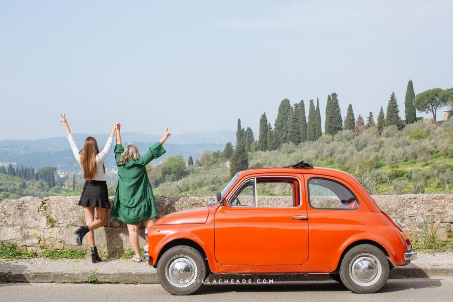 From Florence: Vintage Fiat 500 Chianti & Tuscany Wine Tour - Back to Florence on tiny ancient roads