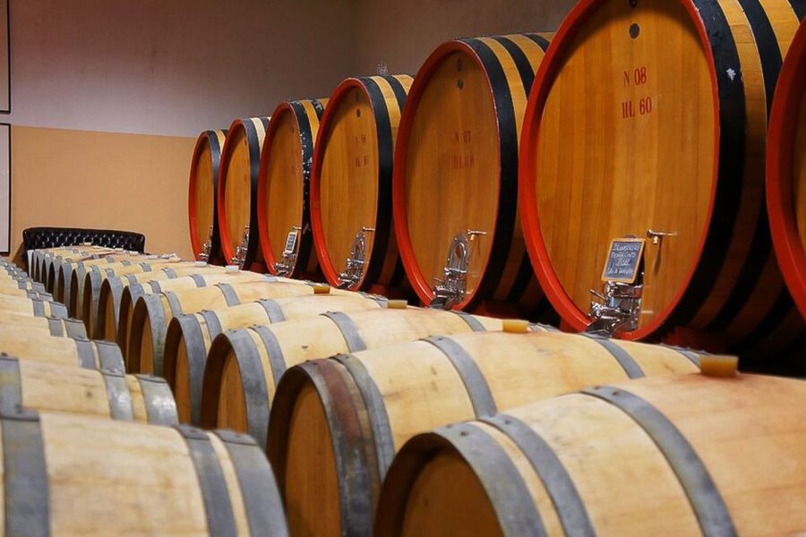 From Siena: Brunello di Montalcino Guided Wine Tour W/ Lunch - First winery stop: vineyards, cellars, and an intro to Brunello