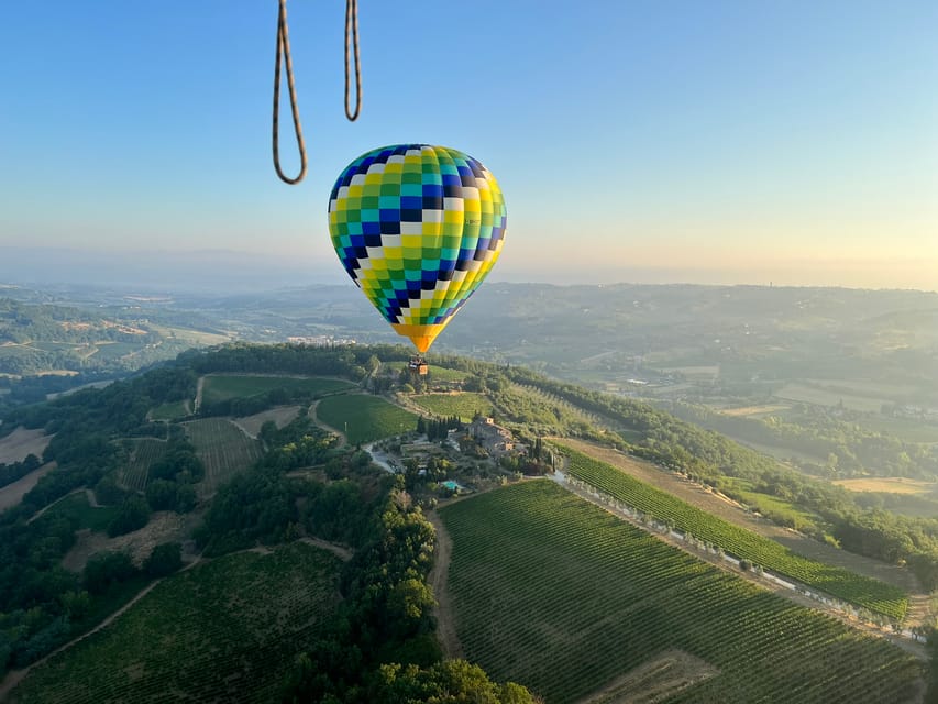 Hot Air Balloon, Pienza, Montalcino, Val D'orcia - What You See in the Air: Valleys, Vineyards, Castles, and Altitude Changes